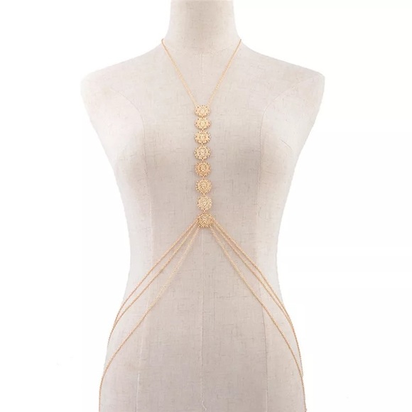 •Ava• Coin full body jewelry chain • gold silver - Picture 6 of 7